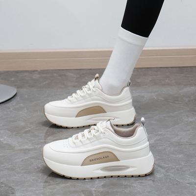 Ins корейская версия новой женской обуви для пап 2025 года, весна, студенческая спортивная обувь для бега, толстая подошва, увеличивающая рост, повседневная обувь для женщин 258