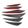 6pcs Front Bumper Lip Fin Splitter Canard Sticker Black Carbon Fiber Style Car Styling Universal