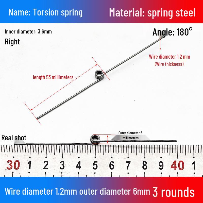 Torsion Spring Steel 0.3-3.0 for 90/180° Clip Trash Can