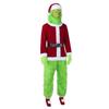 Christmas Costume, Long-haired Santa Claus, Green-haired Grinch Christmas Costume