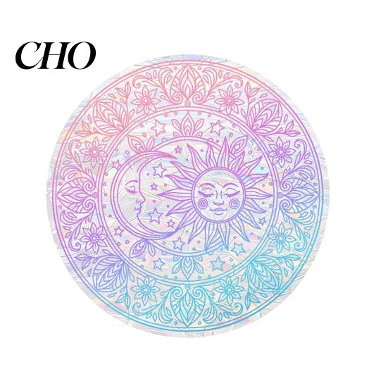 No Glue Window Sticker Rainbow Suncatcher Cling, Colorful Prismatic Flowers Anti-Collision Sticker, Decorative Glass Cling Reusable Static Door Decal