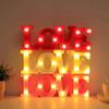 Warm Light LED Night Light Plastic Material Heart Marquee Lamp Table Lamp  Valentine's Day