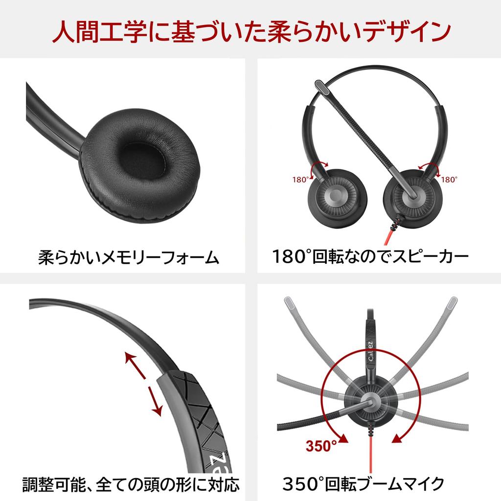 Гарнитура Callez USB-подключение с микрофоном Двойное шумоподавление Наушники для ПК Проводной бинауральный высокопроизводительный микрофон Функция ENC Громкость вызова