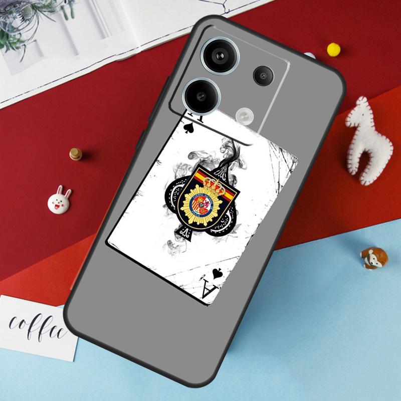 Чехол с логотипом Национальной полиции Испании для Xiaomi Redmi Note 13 12 10 8 9 11 Pro 12S 10S 11S Redmi 13C 10A 10C 9C 12C
