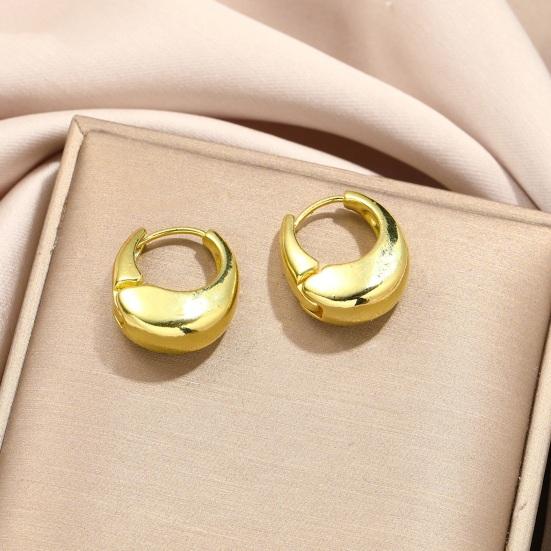 Массивные золотые серьги-каффы для женщин, минималистичные овальные серьги-гвоздики с хрящом, серьги-кольца Huggie
