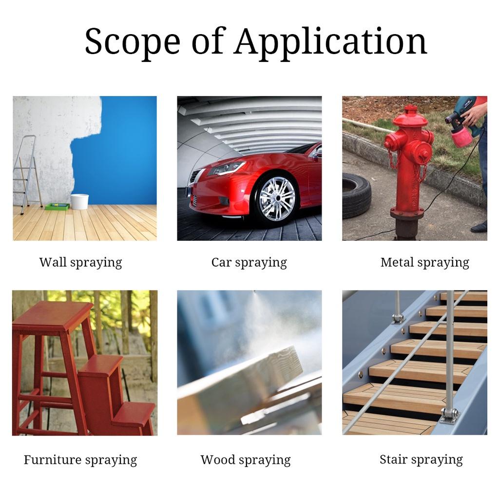 800W 24V Cordless Electric Paint Spray Guns Portable Airless Car Fence Wall Floor Paint Spraying Tool With 2 Battery