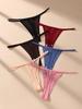 6Pcs/Set Sexy Low Waist Thongs Women Bikini Panties T-back Underpants S-XXL Female G-String Panty Ladies Thong Lingerie