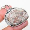 Natural Laguna Lace Agate Gemstone 925 Sterling Silver Pendant 2.05" M4v43