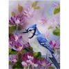 5D Diamond Painting Bird On A Purple Flower Diamond Embroidery Cross Stitch