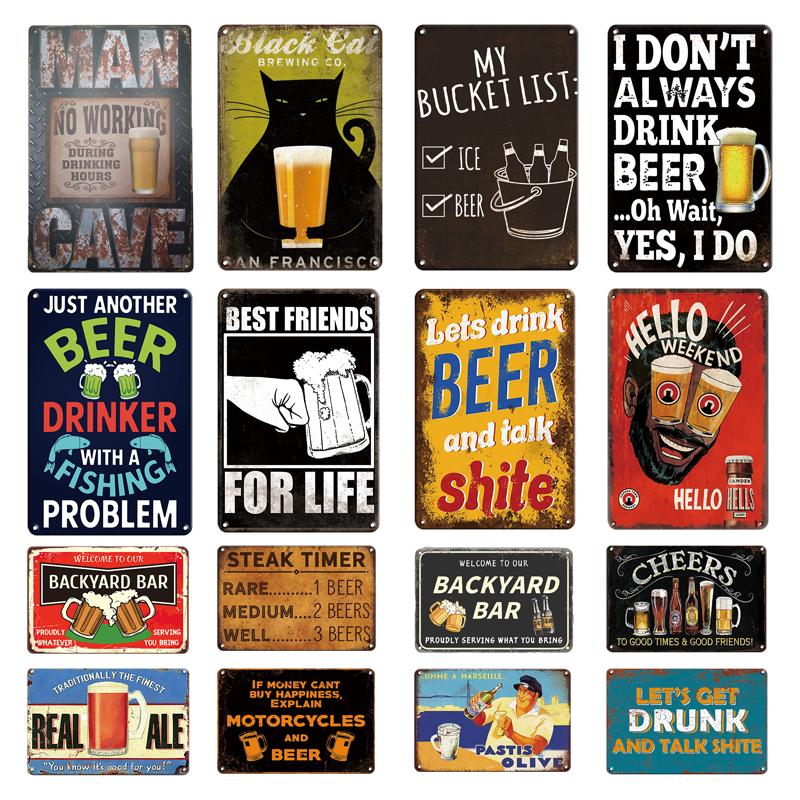 INEED вывеска для пива винтажный настенный декор металлическая жестяная вывеска ретро украшения тарелка табличка человек пещера клуб бар вывеска настенные художественные плакаты
