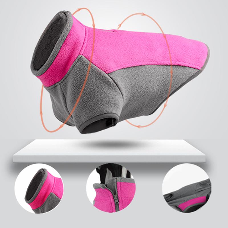 Суперэластичная флисовая одежда для собак для маленьких и средних собак, зимняя толстовка для щенков, пальто для французского бульдога, одежда для чихуахуа, мопса