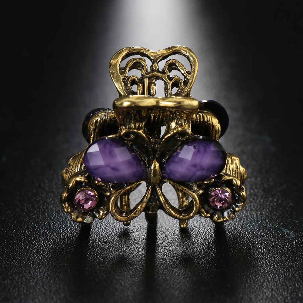 Accessories Retro Vintage Women Girls Jewelry Mini Butterfly Hair Clip Claw Resin Hairpins