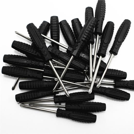 5mm Portable Cross/Flat Head Plastic Non-slip Handle Screwdriver DIY Repair Tool