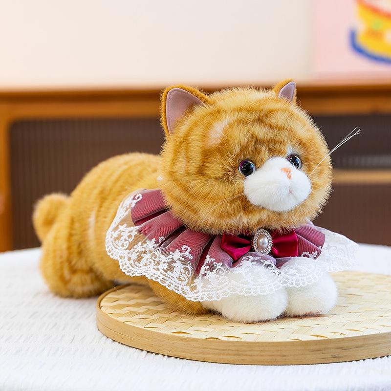 Мяукающая Плюшевая Кукла-Кошка - Милая Фигурка Котенка Игрушка для Девочек