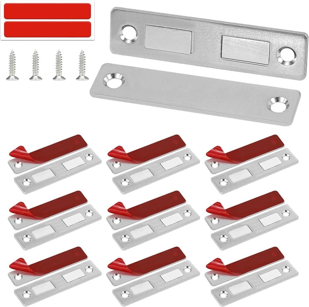 6/1sets Magnetic Cabinet Catches Door Stops Magnet Invisible Ultra-Thin Anti-Rust Door Magnet Suction with Screw Catch Hardware