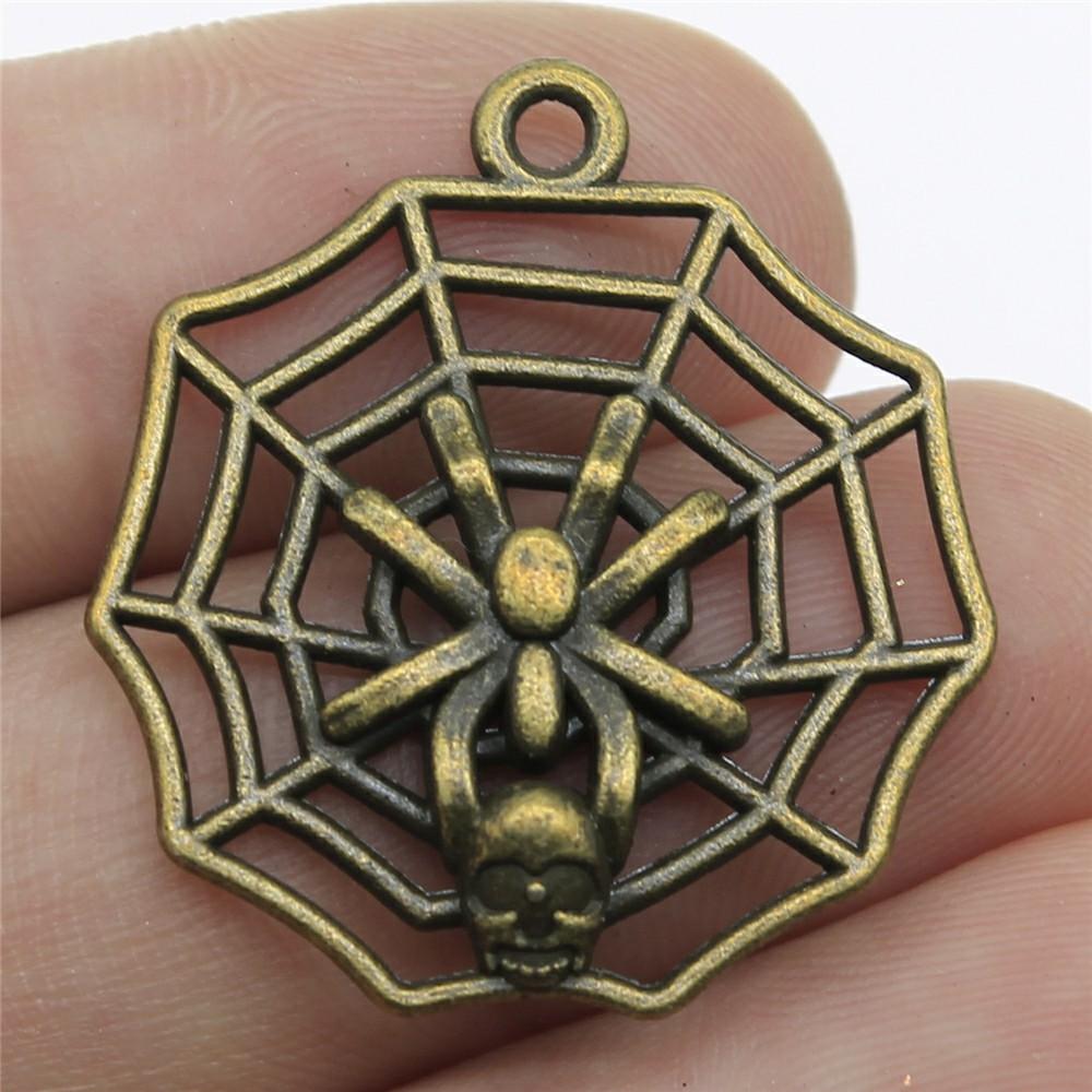 10pcs Spider Charms For Halloween Jewelry Making Halloween Decoration Handmade Craft Accessories