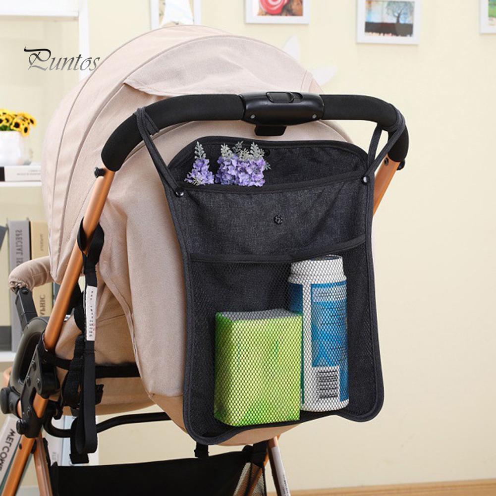 All for BB Baby Stroller Pram Pushchair Mesh Hanging Bag Diaper Bottle Storage Organizer