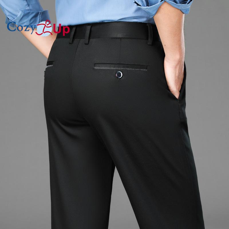 Уютные мужские деловые тонкие прямые эластичные универсальные повседневные брюки в деловом стиле