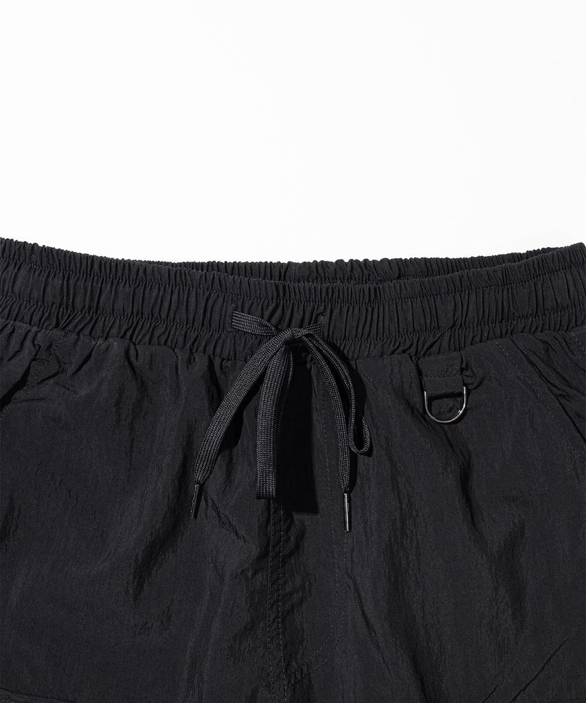 MASSNOUN D-Ring Nylon Cargo Shorts Mstsp004-Bk
