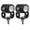 Motorcycle Dual LED Spotlight - Super Bright Steel Lens Headlight