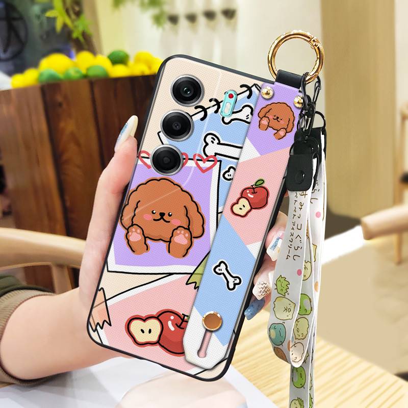 Милый противоударный чехол для телефона для Tecno Camon40 Pro 4G/5G/CM6/CM7 Задняя крышка Мультяшное кольцо Грязеотталкивающая Подставка Прочный