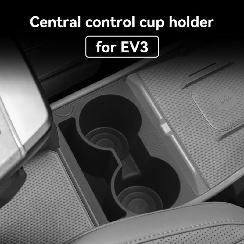 Центральный держатель напитков Держатель для стакана воды для EV3 2024-2025 Держатели для стаканов Автоаксессуары Быстрая установка