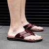 Модные новые кожаные шлепанцы для мужчин, классная пляжная летняя обувь, тапочки для гостиниц, легкие мужские туфли на плоской подошве, мужская обувь класса люкс
