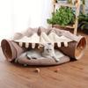 Foldable Cat Tunnel Bed with Crinkly Paper: Perfect Toy for Indoor Cats To Play and Exercise