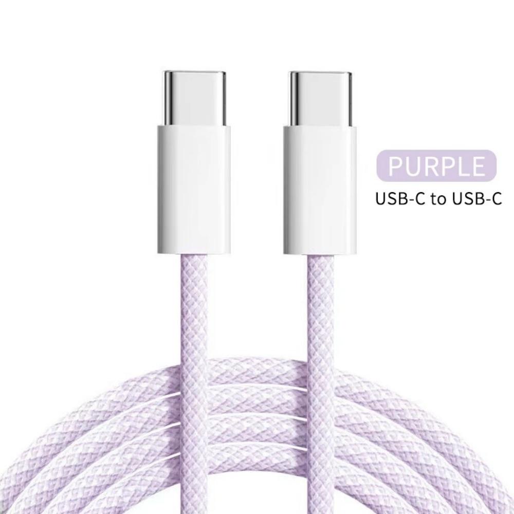 USB C to USB Type C Cable PD 60W Fast Charging Data Cable For Iphone 16 15 Pro Max Huawei Samsung Xiaomi Data Line 1M 1.5M 2M