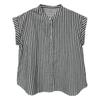 Artistic Striped Cotton Linen Shirt for Women In Summer Loose Casual Comfortable Sleeveless Top Shirts