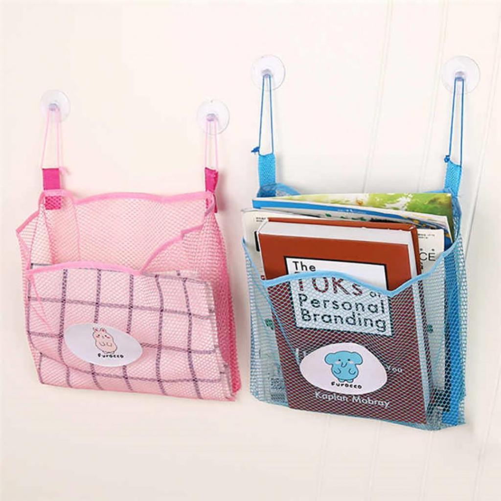 Bathroom Organizer Net Baby Bath Time Tidy Storage Toy Suction Cup Mesh Bag MIT