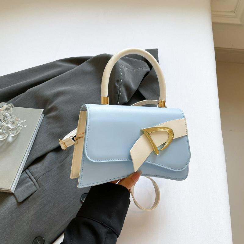 Модная контрастная расцветка Новая нишевая текстурная сумочка Повседневная универсальная простая на плечо мессенджер