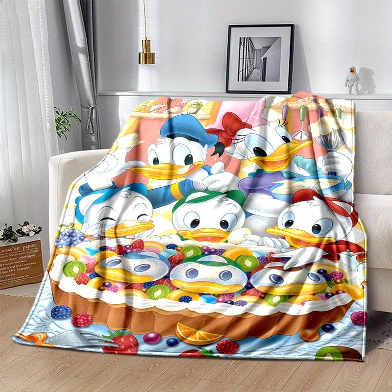 1pc, Donald Duck (1) Cozy Flannel Throw Blanket Perfect Gift for Bedroom, Living Room, Travel, Camping, Car