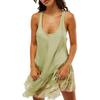Women'S Short Spring And Summer Styles Sexy Fashionable Casual Vacation Daily Short Sleeved Satin Suspender Dress