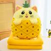 Cartoon Super Soft Fruit Plush Pillow Blanket Cute Rabbit For Kids Adults And