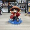 16 см Фигурка Луффи из One Piece в детстве Стиль Shuiyue Смеющееся выражение Синяя вода Эффектная подставка ПВХ Аниме Декор для стола Подарок для фаната
