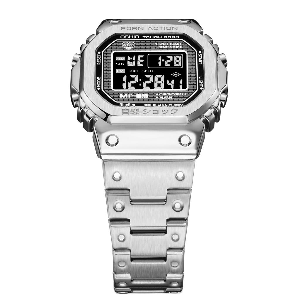 Часы Masturbation Shock Clank Metal Цифровые часы Часы Omeco Eye Clock Homage Часы для гольфа Часы для гольфа Мужские (Серебряный)