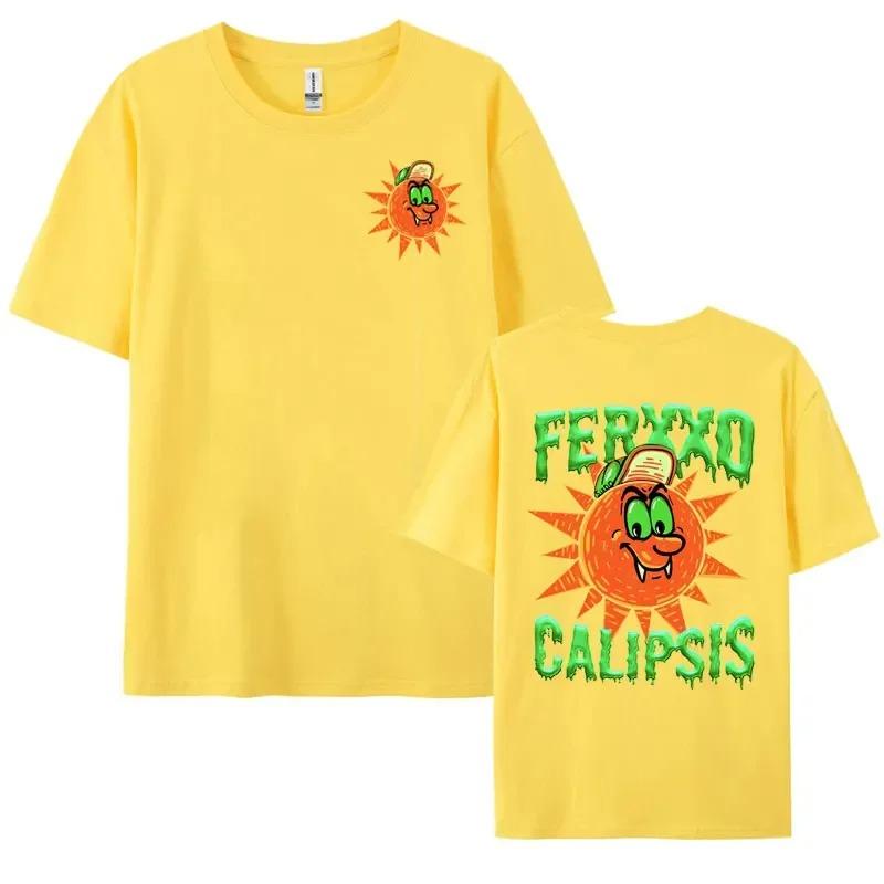 Rapper Feid Ferxxocalipsis World Tour 2024 Tee Shirt Men's Women Harajuku Hip Hop Style T Shirts Summer 100% Cotton T-shirt Tops