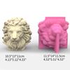 3D Lion Heads Candle Silicone Mold for Handmade Desktop Decor Gypsum Epoxy Resin Aroma Candle Mould for Home Decorations