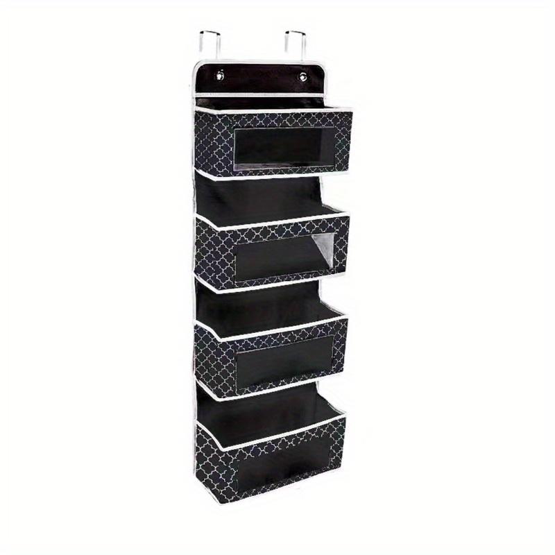 1шт 4-х уровневый подвесной органайзер для двери, стеллаж для хранения, большая вместимость, подвесной ящик для хранения косметики, игрушек