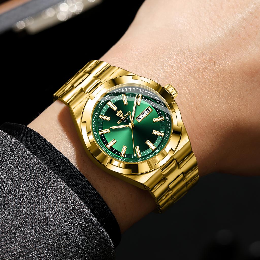 Fashion Mens Watches Luxury Casual Waterproof Watches Luminous Hands Business Date Quartz Stainless Steel Men Watches