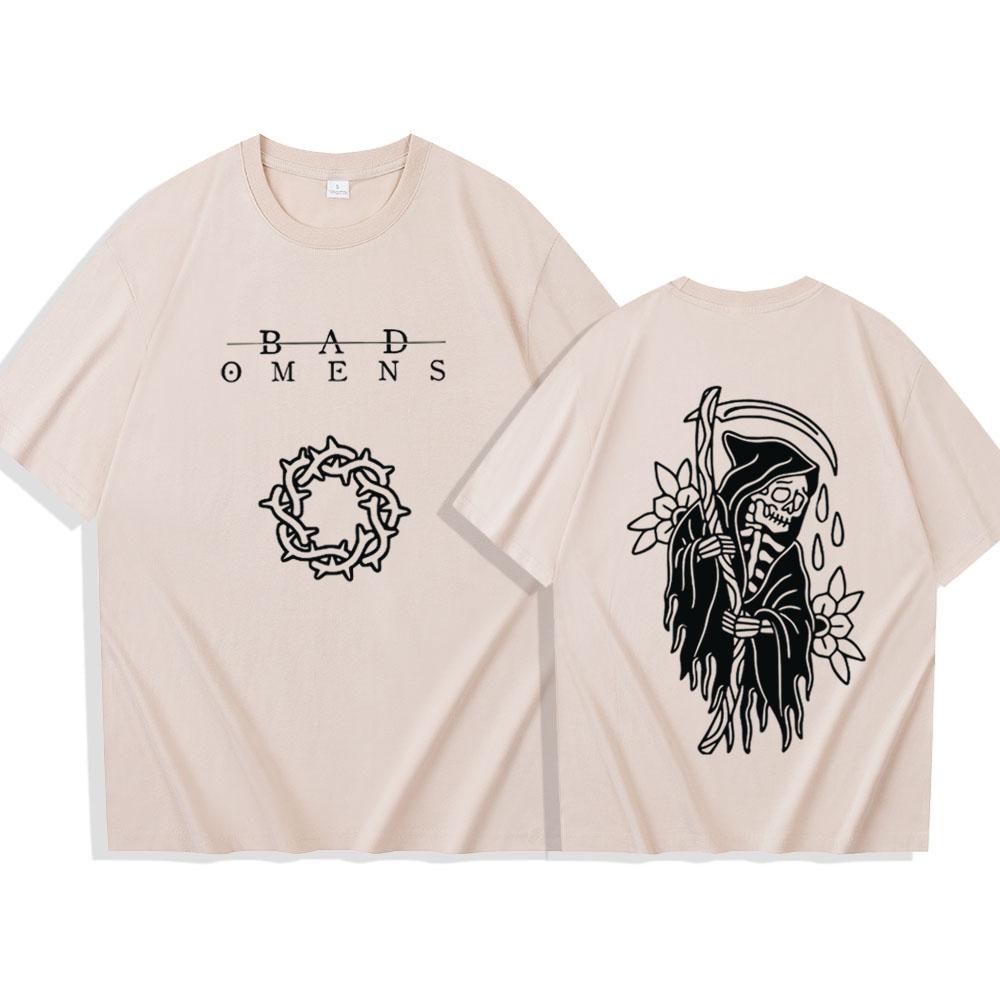 Футболка Bad Omens Футболка Bad Omens Рок-музыка Футболка Harajuku Мерч Bad Omens Подарок для Bad Omens Футболки с круглым вырезом и коротким рукавом Топы
