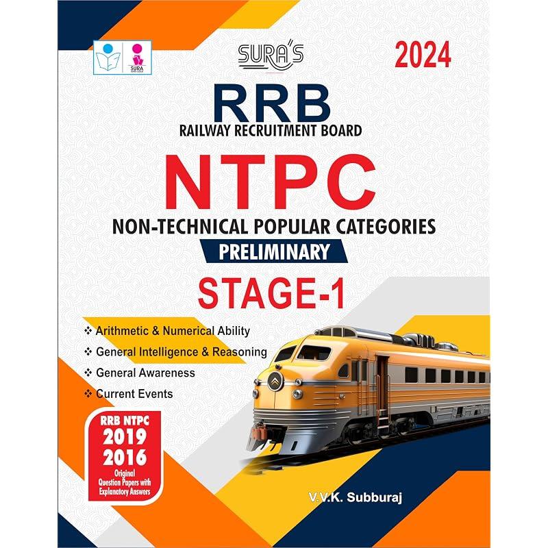 Книга-руководство по предварительному этапу экзамена RRB NTPC от SURAS на английском языке 2024 г. Последнее обновленное издание