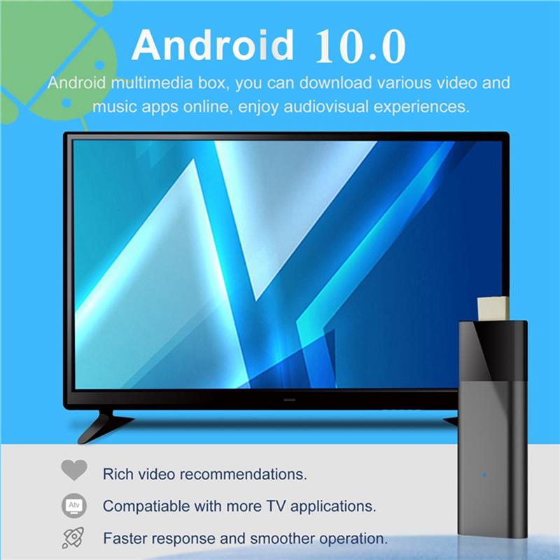 Мини ТВ-стик Q6 Bluetooth Голосовой пульт 2G+8G Android 10 2.4G/5G Wifi+BT4.0 H313 Smart TV Box Android TV Донгл PK DQ03