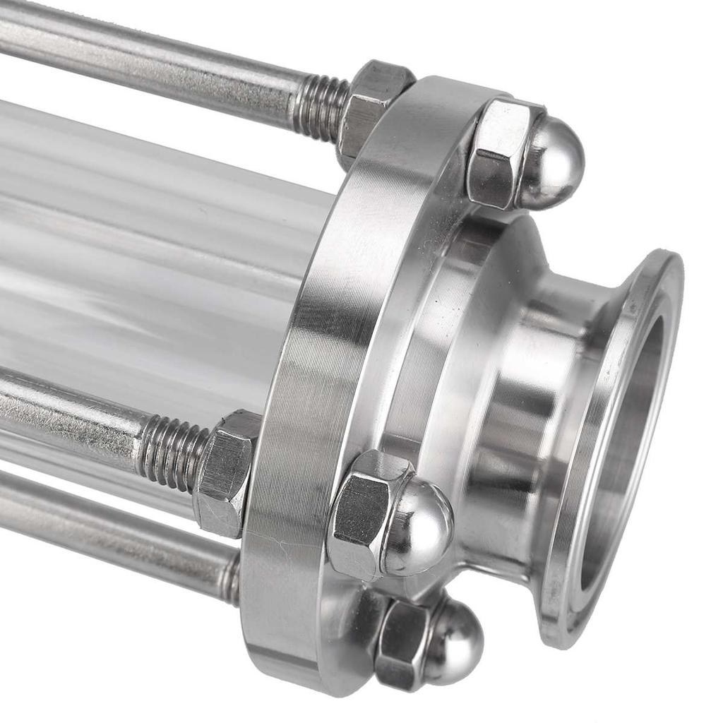 1.5" Tri Clamp Clover Sanitay Flow Sight Glass Diopter Fit 38mm Pipe OD SUS 304 Stainless Steel Fitting Homebrew Diary Product