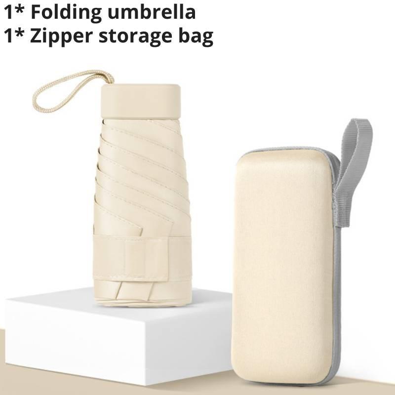 Стильный многоцветный портативный складной зонт для женщин с тканью с защитой от УФ-лучей