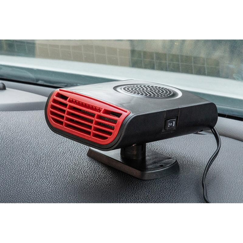 12V Car Defroster Demister Heater Cooling Fan Adhesive Windshield Defogger Car Interior Accessories Angle Adjustable