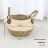 Rattan Woven Flower Basket: Handheld Green Plant Pot, Decorative Storage for Living Room & Flower Arrangements.