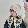 Детская вязаная зимняя шапка с ушками для девочек-малышей, детей, теплая, ветрозащитная кепка