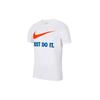 Sportswear Logo Print Casual Loose Round Neck Short Sleeve T-Shirt Men Tops White BV0630-100